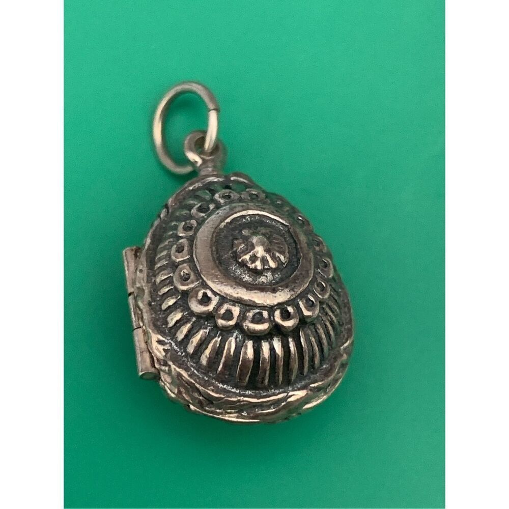 .925 Ornate Egg Vintage Locket #Easter #limited edition #retired